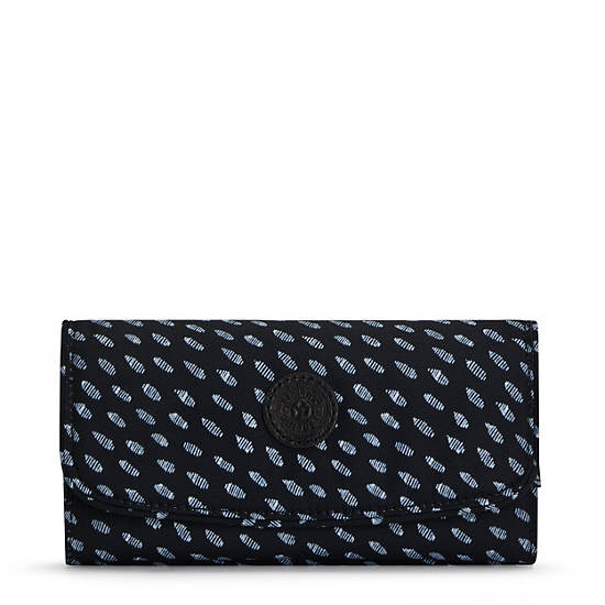 Portfele Kipling Money Land Printed Snap Wallet Granatowe | PL 1032YX